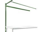Aufbauportal m. Ausleger, Ansatztisch STANDARD Arbeitstisch/Werkbank UNIVERSAL/PROFI, 2000 mm, resedagrün