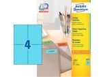 Avery Zweckform Etiketten 3457, 105 x 148 mm, 400 Stück, blau