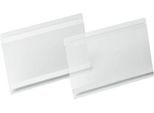 Etikettentasche Durable Hard Cover, A5 quer, selbstklebend, mit Permanent-Klebestreifen, rückstandsfrei ablösbar, PET Hartfolie, transparent