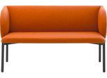 Sofa Leyform LIV, 2-Sitzer, rechteckig, B 1270 x T 620 x H 740 mm, mit Armlehnen & Gleitern, Stoffbezug, terracotta