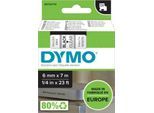DYMO® Schriftbandkassette D1 43610, 6 mm breit, transparent/schwarz