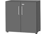 Schäfer Shop Select Schrank SET UP, 2 OH, abschließbar, B 800 x T 420 x H 788 mm, graphit/graphit