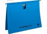 Schäfer Shop Select Hängehefter, DIN A4, Heftzunge oben, blau, 25 Stück