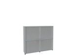 Rollladenschrank, 4 OH, 2teilig, mit Mitteltrennwand, B 1800 mm, lichtgrau