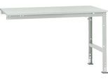 Manuflex Ansatztisch UNIVERSAL Standard, Tischplatte Melamin, 1500x1000, lichtgrau