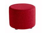 Nowy Styl Sitzhocker TAPA Round, Sperrholz, gepolstert, Schurwolle-Bezug, rot