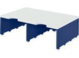 styro® Sortierstation styrodoc Jumbo, DIN C4, 1 Etage/2-reihig/2 Fächer, blau