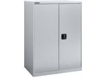 Flügeltürenschrank Schäfer Shop Select MS-i 12408, Stahlblech, B 800 x T 400 x H 1215 mm, 3 OH, Weißaluminium, bis 150 kg