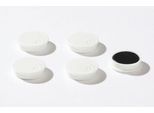 Haftmagnete, Ø 30 mm, Haftkraft ca. 700 g, 5 Stück, weiß