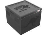 Thermobox Kängabox® Easy S, Volumen 40 l, Tragegriffe, stapelbar, mit Deckel, wiederverwendbar, L 410 x B 410 x H 395 mm, EPP, schwarz