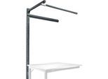 Aufbauportal m. Ausleger, Ansatztisch SPEZIAL Arbeitstisch/Werkbank UNIVERSAL/PROFI, 1250 mm, anthrazit