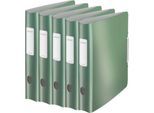 LEITZ® Ordner ActiveStyle, DIN A4, Rückenbreite 65 mm, 5 Stück, seladon grün