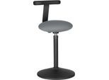 Sitzhocker ROVO SOLO mit Monopad, 3D-Gestrick, schwarz/grau