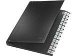 LEITZ® Pultordner, für DIN A4, alphabetisch, 26 Fächer, Graupappe, schwarz