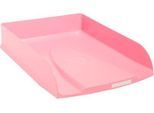 Exacompta Briefablage Combo Styli Autentik, A4+, aus recyceltem Kunststoff, stapelbar, Etikettenhalter, 6er-Set, rosa