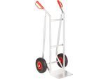Schäfer Shop Select Alu-Sackkarre 2106B/150, mit Handgriffen und Sicherheitsbügel, Vollgummi-Räder, Schaufel B 300 x T 290 mm, bis 150 kg