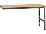 Manuflex Ansatztisch UNIVERSAL Standard, Tischplatte Multiplex, 1750x1000, anthrazit