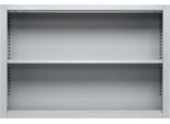 Schäfer Shop Select Aufsatzregal MS, 2 OH, B 1200 x T 400 x H 800 mm, Stahlblech, Weißaluminium