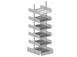 Variabo Freiarmregal, Grundfeld, doppelseitig, 400 mm Fachtiefe, 750 x 2500 mm