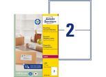 Avery® Zweckform Versand-Etiketten LR7168, permanenthaftend, druckergeeignet, Recycling-Papier, rechteckig, naturweiß, 200 Stück auf 100 Blatt