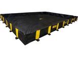 Justrite Leckage Faltwanne, befahrbar, L 6100 x B 4900 x H 305 mm, bis 9047 L, schwarz