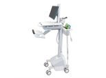 Mobiler Visitenwagen ergotron® StyleView SV42, bis 14,1 kg, für Bildschirme bis 24″, Arbeitsfläche B 568 x T 502 mm, feststellbare Rollen, höhenverstellbar