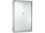 Schäfer Shop Select Rollladenschrank MS iCONOMY, Stahl, 5 Ordnerhöhen, B 1200 x T 400 x H 1935 mm, weißaluminium RAL 9006
