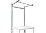 Aufbauportal m. Ausleger, Grundtisch SPEZIAL Arbeitstisch/Werkbank UNIVERSAL/PROFI, 1250 mm, alusilber