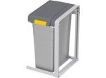 Wertstoffsammler Hailo ProfiLine Öko XL, Anbaumodul, Volumen 38 l, mit Inneneimer, L 395 x B 355 x H 560 mm, Kunststoff, grau