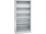Schäfer Shop Select Regalschrank MS, 5 OH, B 950 x T 500 x H 1935 mm, Stahlblech, Weißaluminium
