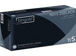 Schutzhandschuhe BINGOLD Nitril 35BLACK, Einweg, mikrotextuierte Fingerspitzen, puderfrei, Nitril, schwarz, Größe S, 100 Stück