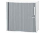 Schäfer Shop Select Querrollladenschrank SET UP, abschließbar, 2 Ordnerhöhen, B 800 x T 420 x H 788 mm, weiß