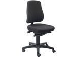 Drehstuhl All-In-One Trend 9633, mit Rollen, Stoffpolster, Duotec schwarz meliert