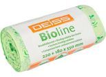 DEISS Bioline Bioabfallsäcke, Biofolie Ecovio, natur, B 220+180 x H 550, 10 Liter, 480 Stück