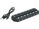 MediaRange USB 2.0-Hub, 7-fach, schaltbar