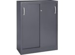 Schäfer Shop Select Schiebetürenschrank, 3 Ordnerhöhen, B 1200 mm, graphit RAL 7024