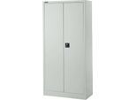 Schäfer Shop Select Materialschrank, abschließbar, 4 verzinkte Böden, 5 OH, B 950 x T 400 x H 1935 mm, Stahl, lichtgrau/lichtgrau