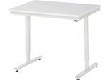 Rau Arbeitstisch Adlatus, elektrisch höhenverstellbar, 22 mm Spanplatte mit Melaminbelag, bis 150 kg, B 1000 x T 800 x H 720-1120 mm, lichtgrau