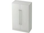 Aktenschrank TARVIS, mit Griff ohne Schloss, 3 Ordnerhöhen, B 800 x T 420 x H 1270 mm, lichtgrau