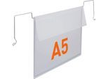 Drahtbügeltasche Durable, DIN A5 quer, mit Schutzklappe, B 450 x H 205 mm, PP, transparent, 50 Stück