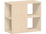Anstellcontainer PALENQUE, 3-seitig offen, B 400 x T 800 x H 720 mm, Ahorn