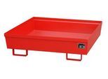 Auffangwanne BAUER AO-4/A, Stahl, 280 l, B 1200 x T 1200 x H 335 mm, rot