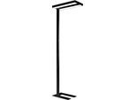 LED-Stehleuchte, stufenlos dimmbar, direkt & indirekt leuchtend, H 1950 mm, 2 x 40 W, schwarz