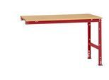 Manuflex Ansatztisch UNIVERSAL Standard, Tischplatte Multiplex, 1500x1000, rubinrot