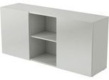 Sideboard TARVIS, 2 OH, mit Schiebetüren, B 1600 x T 420 x H 748 mm, lichtgrau