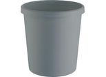 Papierkorb Helit The Green German, Volumen 18 l, umlaufender Griffrand, Recyclingkunststoff, Ø 315 x H 331 mm, lichtgrau