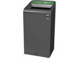 Rubbermaid Recyclingstation Configure, für Glas, mit Magnetverbindung, B 495 x T 489 x H 975 mm, 87 l, grün