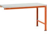 Manuflex Ansatztisch UNIVERSAL Spezial, Tischplatte Kunststoff, 1500x1000, rotorange