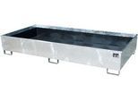 Bauer Regalwanne RW 2700-3 PE, mit PE-Einsatz, L 2665 x B 1315 x H 440 mm, feuerverzinkt