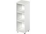 Schäfer Shop Genius Regal TETRIS WOOD, 3 OH, Höhe inkl. Gleiter, B 400 mm, weiß